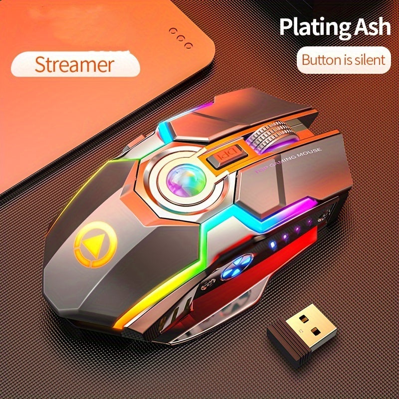 Silent Wireless Mouse YINDIAO Rechargeable Wireless Mouse | Silent Click, Ambidextrous, Animal Print, Optical Movement Detection, USB Charging, for Office and Gaming Desktop Computers, Notebook Mouse