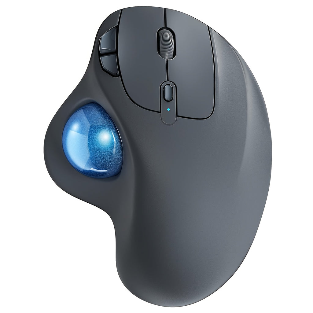 Nulea M501 Wireless Trackball Mouse, Rechargeable Ergonomic, Easy Thumb Control, Precise & Smooth Tracking, 3 Device Connection (Wireless Or USB Receiver), Compatible For PC, Laptop, Mac, Windows, Valentines Gifts