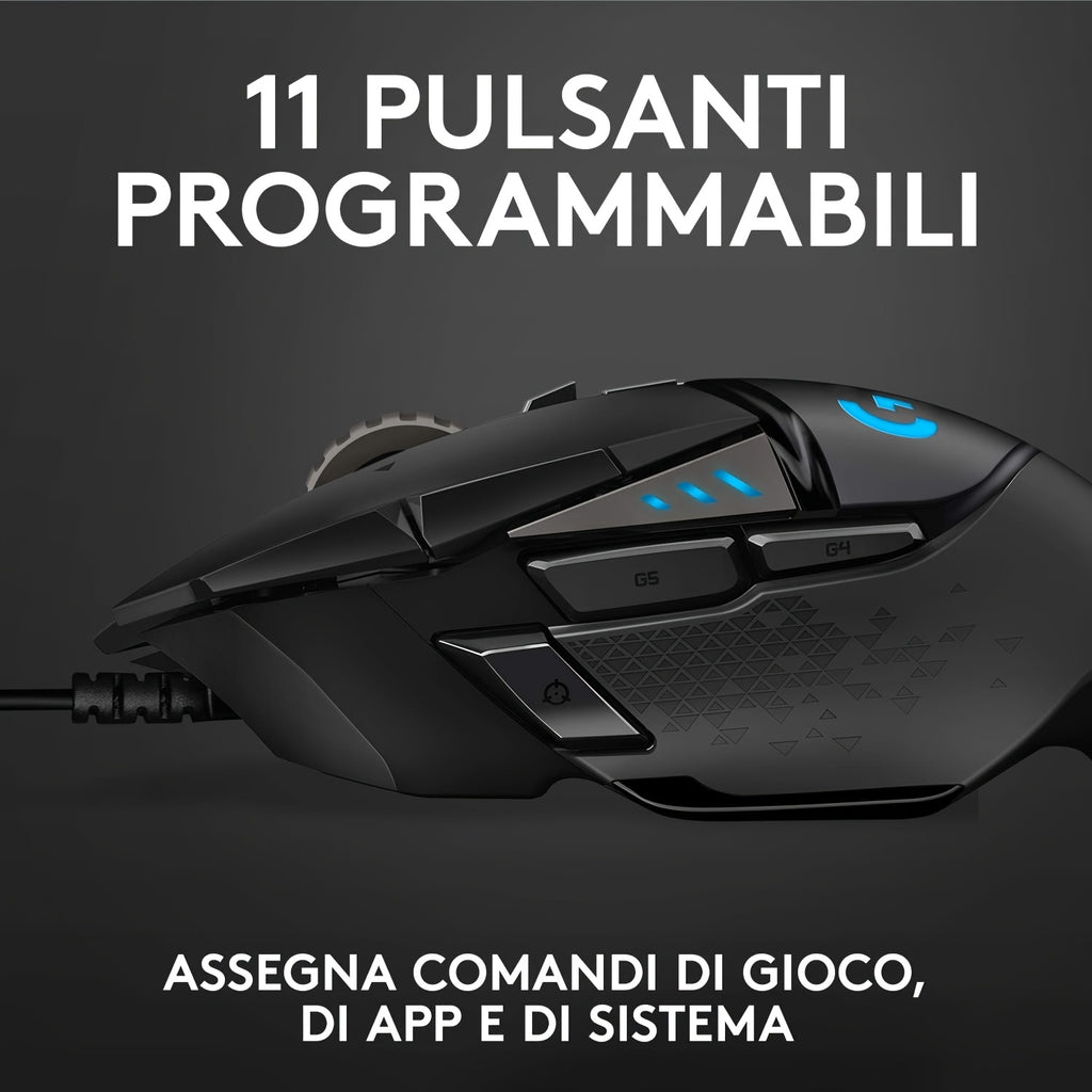 Logitech G502 Hero Wired Gaming Mouse for LOL, PUBG, And CF