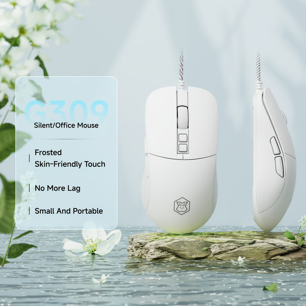 EWEADN Wired Casual Mouse, Silent And Chic with Vibrant LED Lighting, Great for Everyday Tasks And Gaming, Comfortable And Portable Design for Home And Office, Ideal for Laptops And Desktops, Works with Various Devices