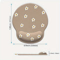 1pc Mouse Pad with Wrist Support\u002FCartoon Flowers Design\u002FErgonomic Non-Slip Base for Comfortable Typing\u002FIdeal for Gaming and Office Use
