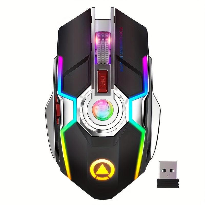 Silent Wireless Mouse YINDIAO Rechargeable Wireless Mouse | Silent Click, Ambidextrous, Animal Print, Optical Movement Detection, USB Charging, for Office and Gaming Desktop Computers, Notebook Mouse