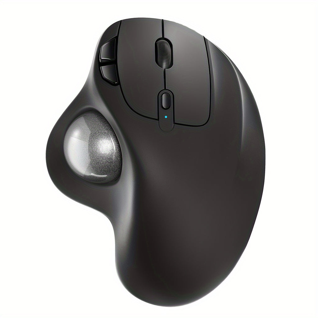 Nulea M501 Wireless Trackball Mouse, Rechargeable Ergonomic, Easy Thumb Control, Precise & Smooth Tracking, 3 Device Connection (Wireless Or USB Receiver), Compatible For PC, Laptop, Mac, Windows, Valentines Gifts