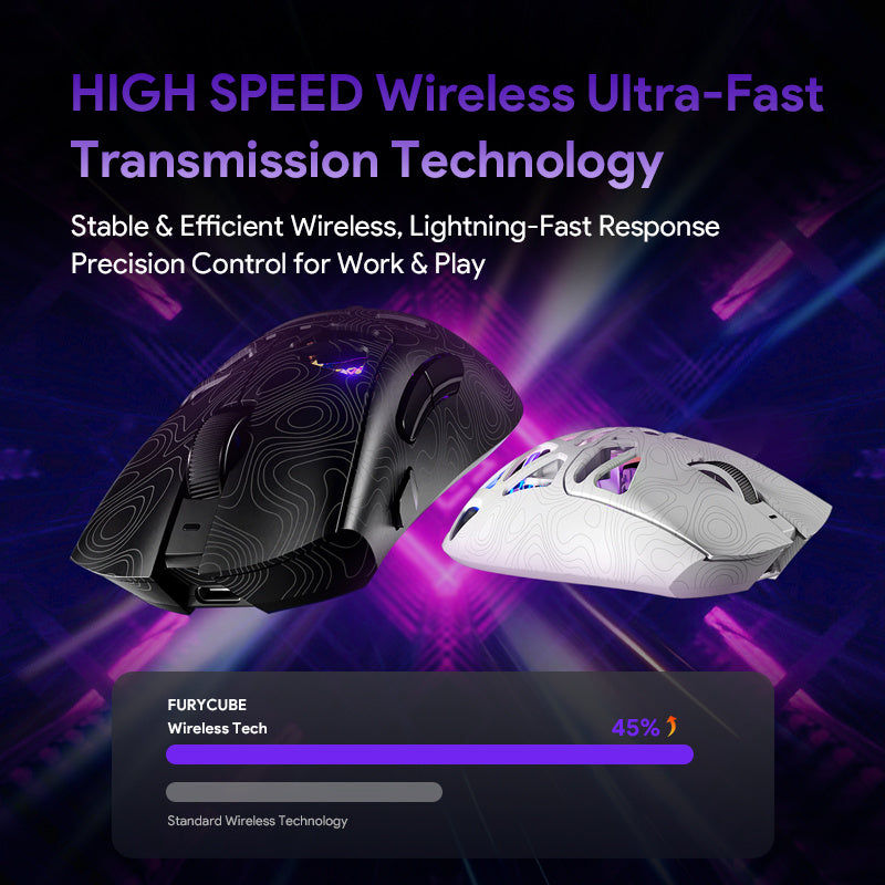 Elevate Your Game With The FURYCUBE G11 Tri-Mode Wireless Gaming Mouse. Choose Between Wireless, 2.4G, Or Wired Modes. With Up To 22, 000, A Lightweight Honeycomb Shell, And Adjustable Lighting, It Offers The Ultimate Competitive Edge.
